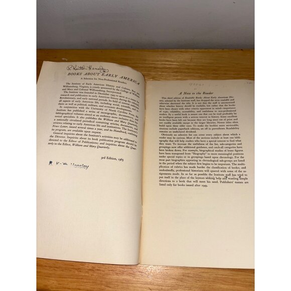 Books About Early America Selection For Non-Professional Readers 1965 Paperback - Picture 5 of 8